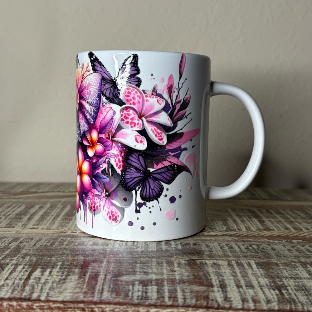 Floral Skull Mug - Picture 3 of 4